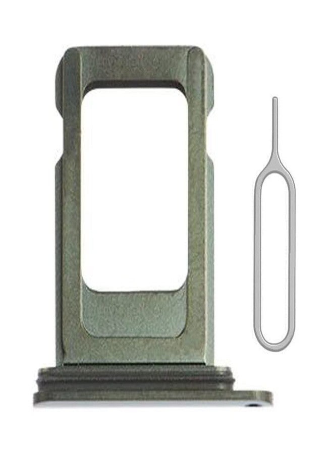 Perzework SIM Card Tray Holder Slot Replacement for iPhone 11 Pro and iPhone 11 Pro Max (Midnight Green) with Waterproof Rubber Ring and Eject Pin (Single Sim Version) - Image 1